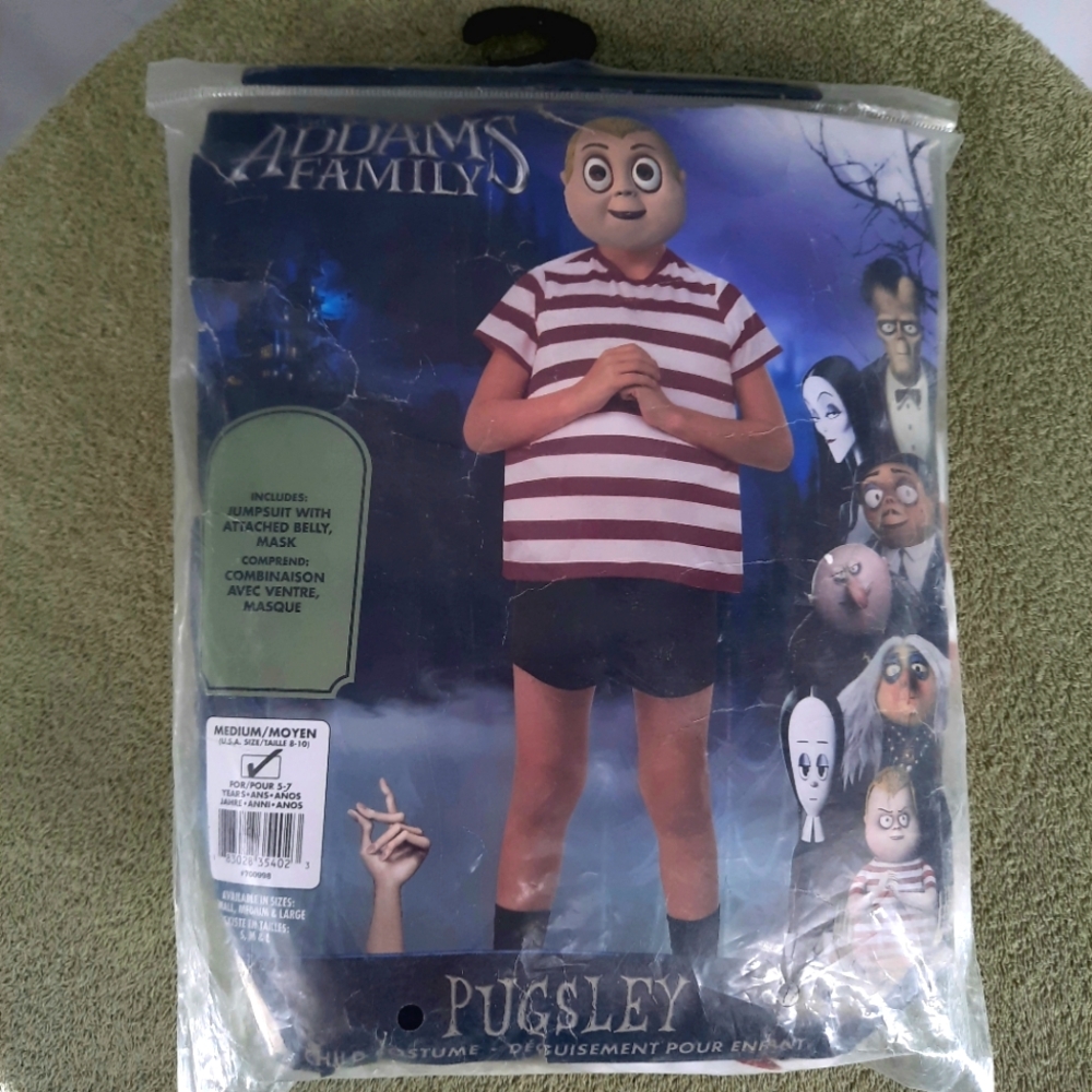 The Addams Family Pugsley Halloween Costume Child Size M  (8-10)